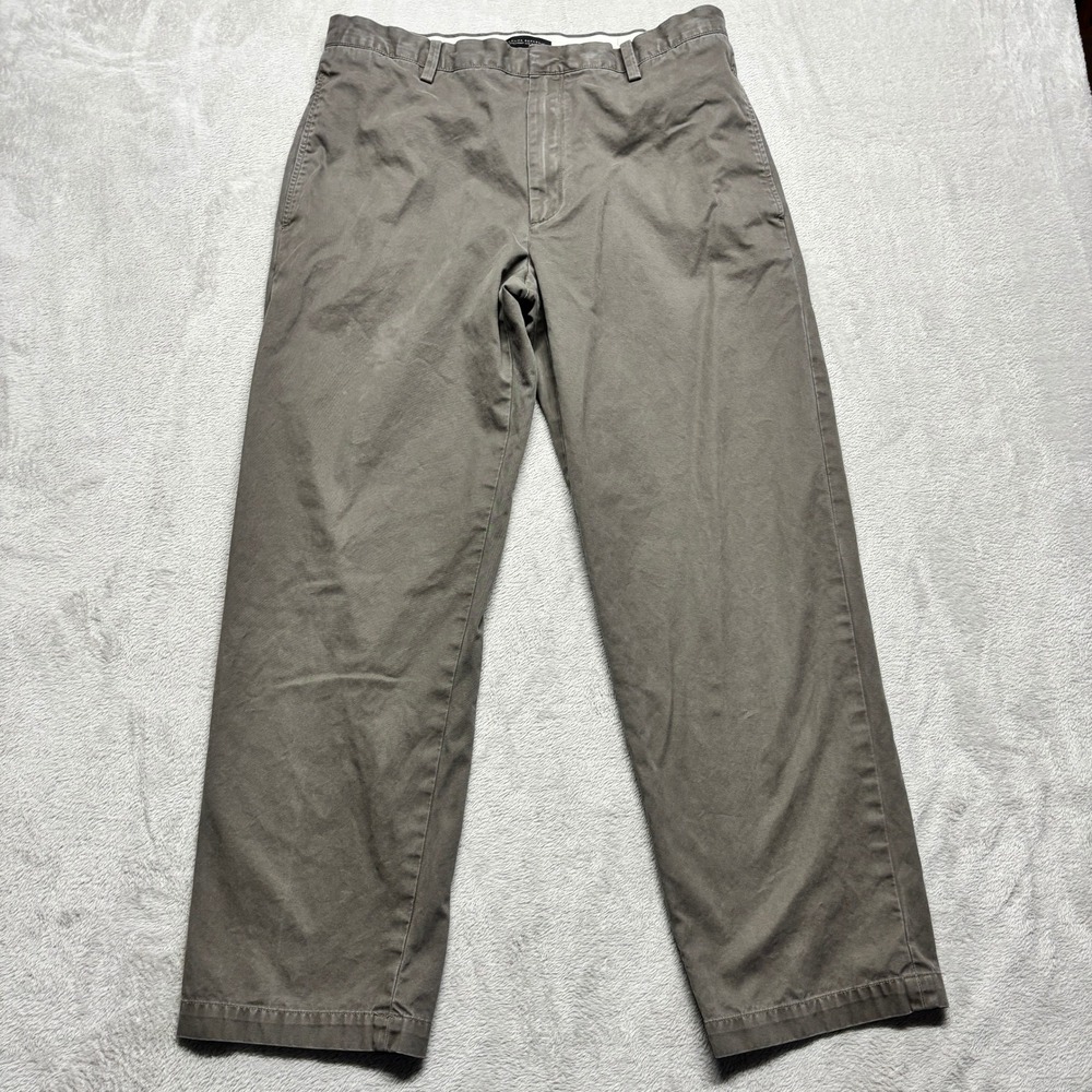 Banana Republic Gavin Straight Fit Chino Pants Mens 34x30 Stone Gray 100% Cotton